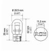 Imagem de Lâmpada Unitário 2 Polos 21/5w 12v Ambar Base Vidro - HELLA 7443A