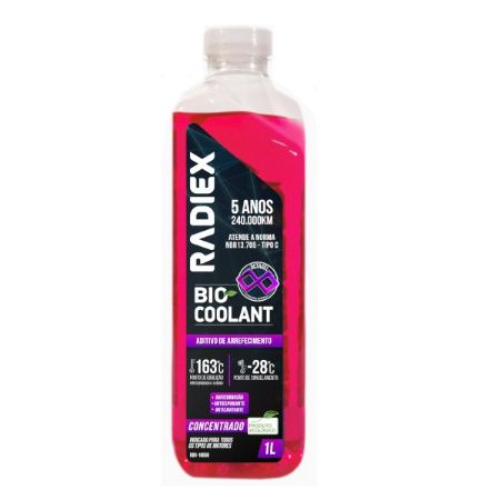 Imagem de Aditivo de Radiador Bio Coolant Concentrado Rosa 1 Litro - RADIEX R1923