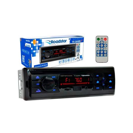 Imagem de Aparelho de Som Rádio FM, Bluetooth, USB, SD, Auxiliar, com Controle Remoto - ROADSTAR BRASIL RS2604BRPLUS