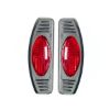 Imagem de Protetor de Porta Luminoso Oval Simples com Base Cromada Vermelho - SHEK PARTS 05005