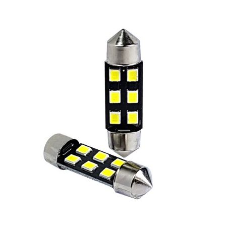 Imagem de Lâmpada Led (Par) Torpedo Média C5W 36mm 6 Leds 12V - GAUSS GL328LED