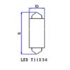 Imagem de Lâmpada Led (Par) Torpedo Média C5W 36mm 6 Leds 24V - GAUSS GL330LED