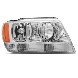 Imagem de Farol Principal JEEP GRAND CHEROKEE Lado Direito Máscara Cromada - DEPO 3331144RHSN