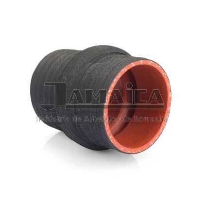 Mangueira de Ligação do Intercooler Preta Vermelha - JAMAICA