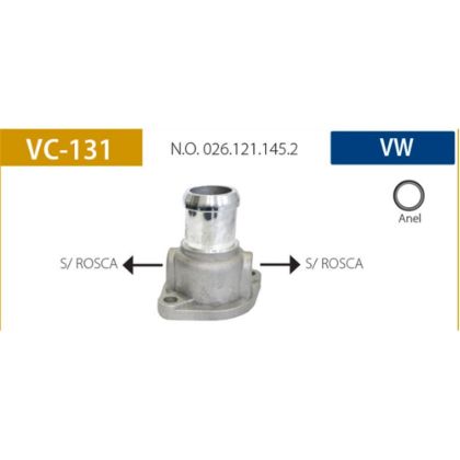 ⭐️ページ Conexão Flange Cabeçote VALCLEI VC131 | Arrefecimento VW | MercadoCar
