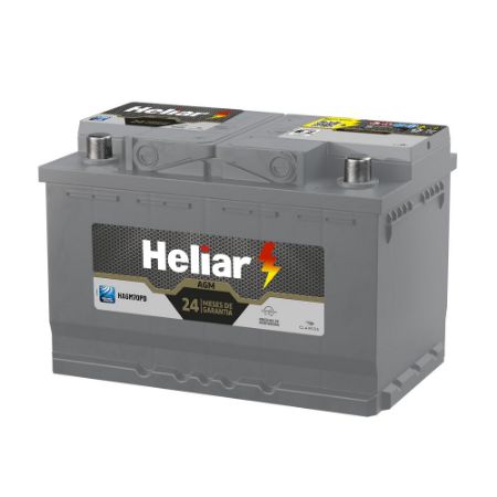 Imagem de Bateria 70Ah Polo Lado Direito (AGM) - HELIAR HAGM70PD