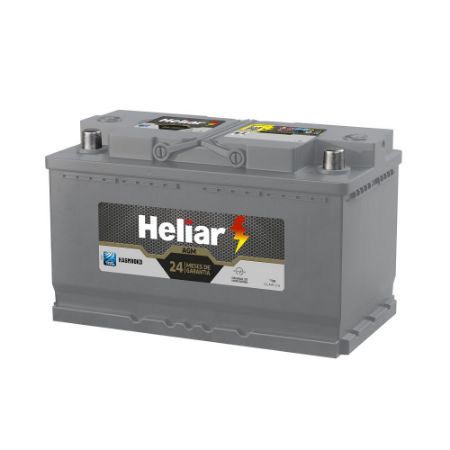 Imagem de Bateria 80Ah Polo Lado Direito (AGM) - HELIAR HAGM80KD