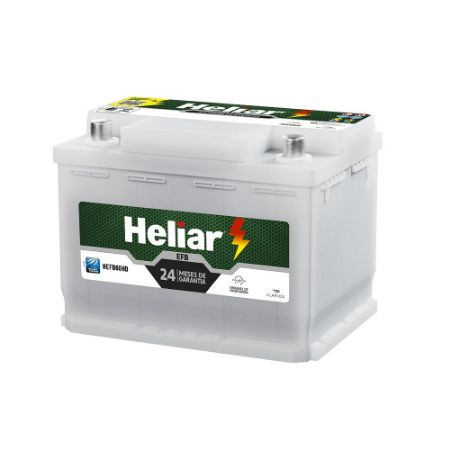 Imagem de Bateria 60Ah Polo Lado Direito (EFB) - HELIAR HEFB60HD