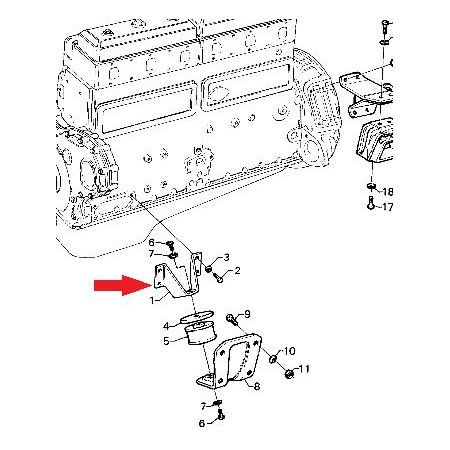 Imagem de Suporte do Coxim do Motor Dianteiro Lado Esquerdo - ROCHEPECAS 1103397