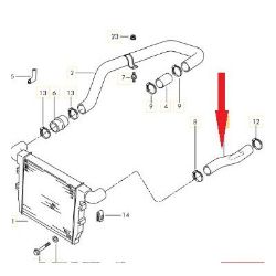 Imagem de Mangueira do Intercooler Lado Esquerdo Borracha Preta - ROCHEPECAS 2R0145856C