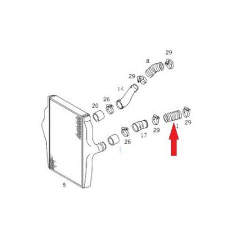 Imagem de Mangueira do Intercooler Lado Esquerdo - DI RICARTTI 0005016182