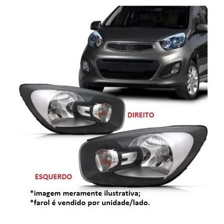 Imagem de Farol Principal KIA MOTORS PICANTO Lado Direito - TYC 20C715052B