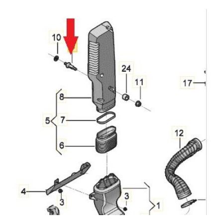 Imagem de Suporte do Duto do Filtro de Ar - VOLKSWAGEN 2R2129687