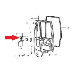 Imagem de Dobradiça Inferior da Porta - UNIVERSAL AUTOMOTIVE 631255