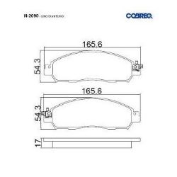 Imagem de Pastilha de Freio Dianteira NISSAN FRONTIER - COBREQ N2090