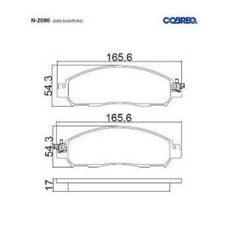 Imagem de Pastilha de Freio Dianteira NISSAN FRONTIER - COBREQ N2090