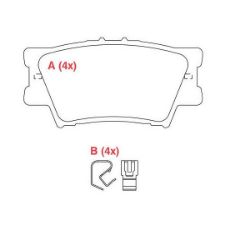 Imagem de Pastilha de Freio Traseira TOYOTA COROLLA CROSS - WILLTEC PW808A