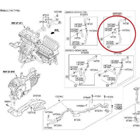 Imagem de Mangueira Entrada do Ar Quente HYUNDAI SANTA FE - HYUNDAI 97311B8301