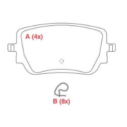 Imagem de Pastilha de Freio Traseira MERCEDES BENZ GLB 200 - WILLTEC PW1076