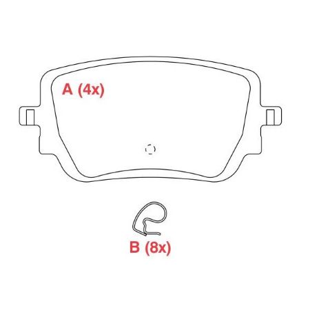 Imagem de Pastilha de Freio Traseira MERCEDES BENZ GLB 200 - WILLTEC PW1076