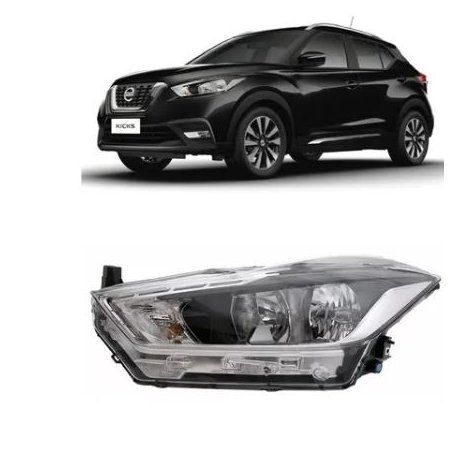 Imagem de Farol Principal NISSAN KICKS Lado Esquerdo Regulagem Manual sem Led Cromado - CAMBUCI IMPORTS 061104