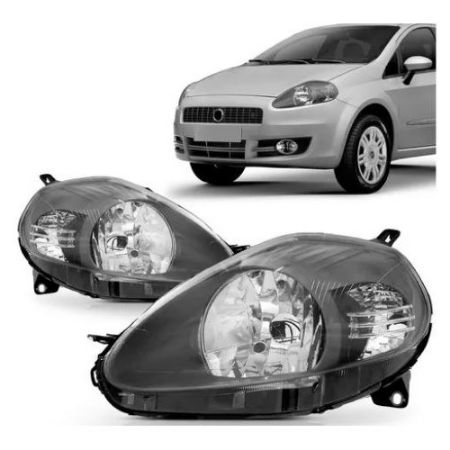 Imagem de Farol Principal FIAT PUNTO Lado Direito Máscara Cinza - CAMBUCI IMPORTS 059001