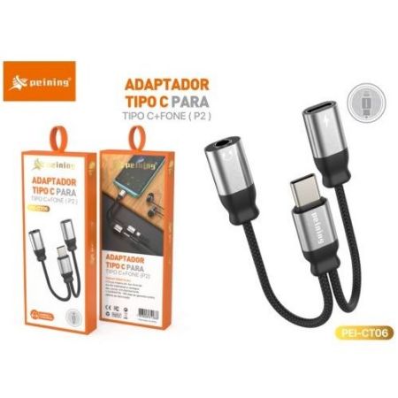 Imagem de Adaptador 1 Tipo C P/ 1 Tipo C + 1 P2 - PEINING PEICT06