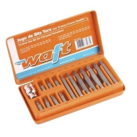 Imagem de JOGO BITS TORX 15 PCS - WAFT 6233