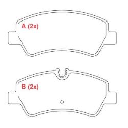 Imagem de Pastilha de Freio Traseira FORD TRANSIT com Alarme - WILLTEC PW1083