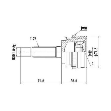 Imagem de Ponteira Homocinética Fixa CHERY QQ - DEVIGILI DG81052