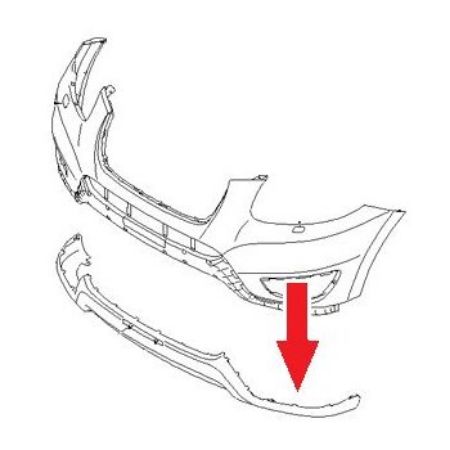 Imagem de Moldura Para-Choque Dianteiro HYUNDAI SANTA FE - HYUNDAI 865252BAA0
