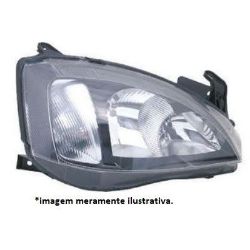 Imagem de Farol Principal CHEVROLET - GM CORSA/MONTANA Lado Direito Máscara Negra Regulagem Manual - CIBIE 200048