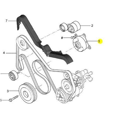 Imagem de Suporte da Polia Guia da Correia do Alternador FORD RANGER /TRANSIT - LNG 20288