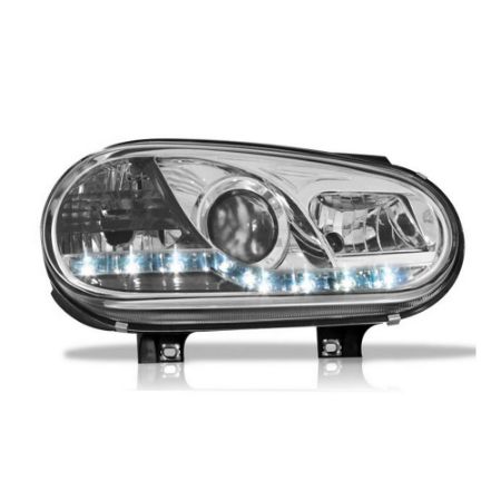 Imagem de Farol Principal VOLKSWAGEN GOLF Lado Direito Cromado Regulagem Manual com Led - AUTOMOTIVE IMPORTS BR123501