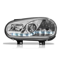 Imagem de Farol Principal VOLKSWAGEN GOLF Lado Esquerdo Cromado Regulagem Manual com Led - AUTOMOTIVE IMPORTS BR123500