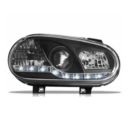 Imagem de Farol Principal VOLKSWAGEN GOLF Lado Direito Máscara Negra com Led Regulagem Manual - AUTOMOTIVE IMPORTS BR123295