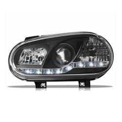 Imagem de Farol Principal VOLKSWAGEN GOLF Lado Esquerdo Máscara Negra com Led Regulagem Manual - AUTOMOTIVE IMPORTS BR123294