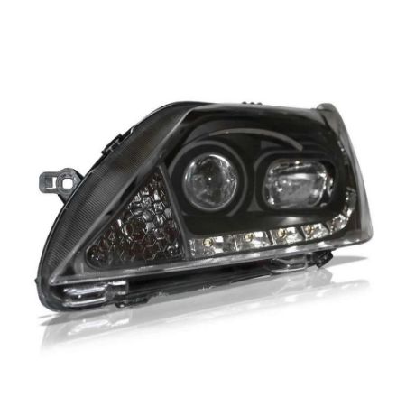 Imagem de Farol Principal RENAULT LOGAN Lado Esquerdo Máscara Negra com Led - AUTOMOTIVE IMPORTS ZN222268L