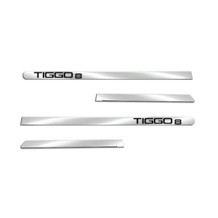 Imagem de Friso Lateral CHERY TIGGO 8 Largo Cromado com Nome 4 Peças - SHEK PARTS 17400