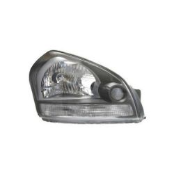 Imagem de Farol Principal HYUNDAI TUCSON Lado Esquerdo Máscara Negra Aro Cinza Pisca Cristal - FABRICIO HF120E