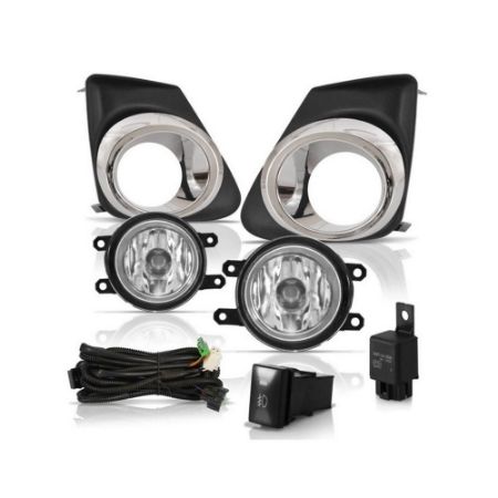 Imagem de Kit Farol Auxiliar TOYOTA COROLLA com Aro Cromado - FABRICIO KFM722