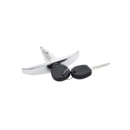 Imagem de Maçaneta Externa do Porta-malas VOLKSWAGEN KOMBI Cromada com Chave - NEW KAR 341133