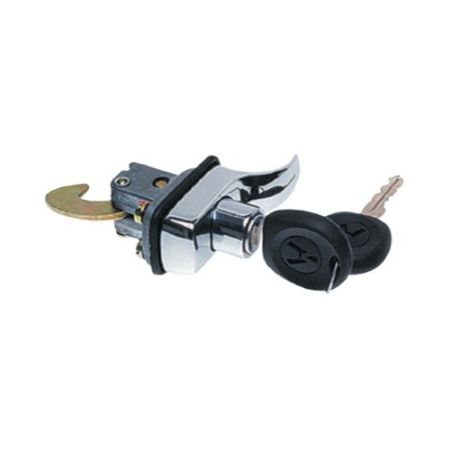 Imagem de Maçaneta Externa da Tampa do Motor VOLKSWAGEN FUSCA/KOMBI Preta com Chave - NEW KAR 341142