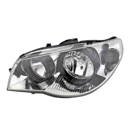 Imagem de Farol Principal Lado Esquerdo Máscara Cromada Aro Preto H7/H7 - RTECH RTC1678