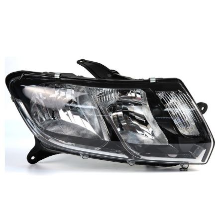 Imagem de Farol Principal RENAULT LOGAN/SANDERO Lado Direito Máscara Negra com Friso Cromado - RTECH RTC8067