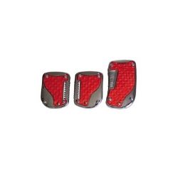 Imagem de Pedaleira First Cromada/Vermelho - SOPARAUTO 1050VM