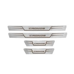 Imagem de Soleira da Porta FIAT CRONOS Inox Reta - MARÇON SL071R