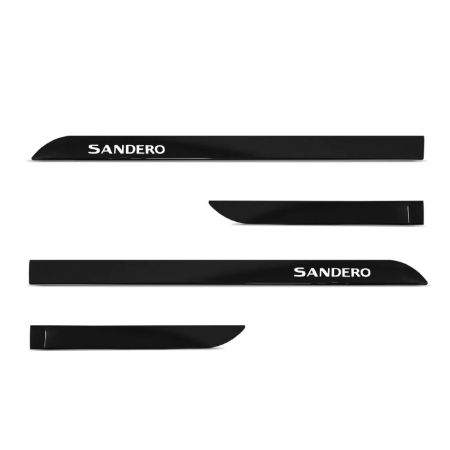 Imagem de Jogo de Friso Lateral RENAULT SANDERO Preto Nacre 4 Peças - FLASH 2314