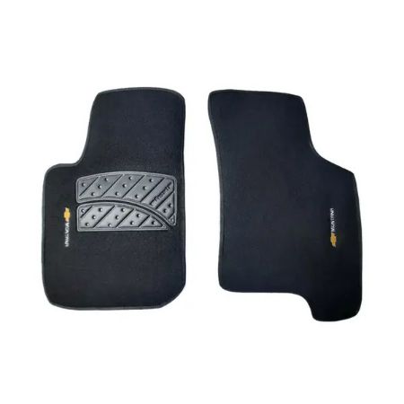 Imagem de Jogo de Tapete CHEVROLET - GM MONTANA Carpete Preto 2 Peças - FRISART 300310PTO