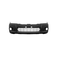 Imagem de Para-choque Dianteiro TOYOTA HILUX Preto Liso com Furo Milha com Furo para Moldura com Grade - DTS 7064